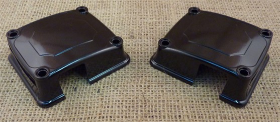 Moulded plastic type door lock covers