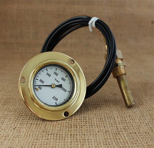 Water Temperature Gauge white faced