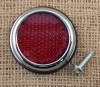 Rear Red Reflector - chrome rim